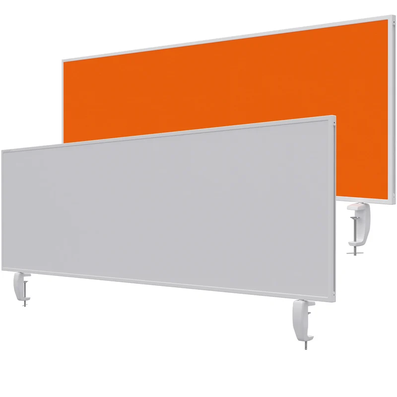 Tischtrennwand VarioPin - Whiteboard / Filz - 160x50 cm