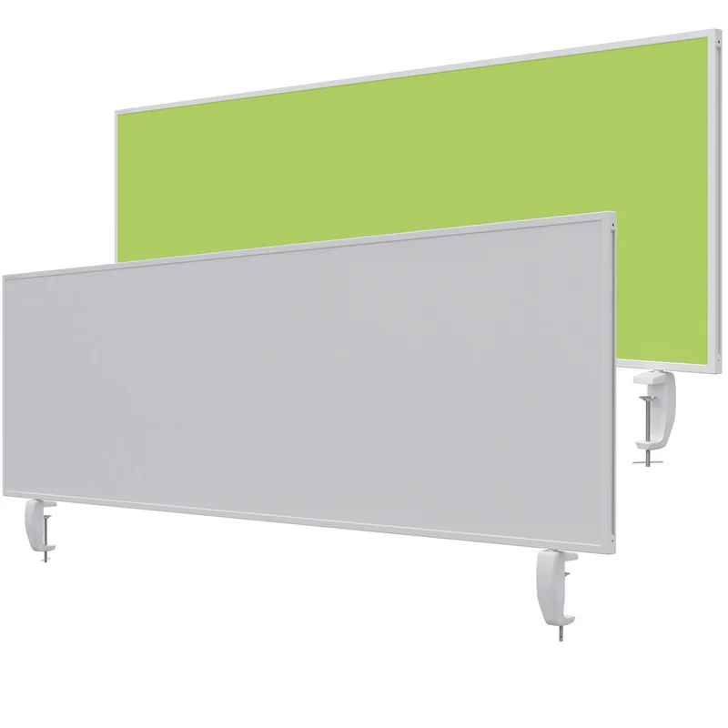 Tischtrennwand VarioPin - Whiteboard / Filz - 160x50 cm