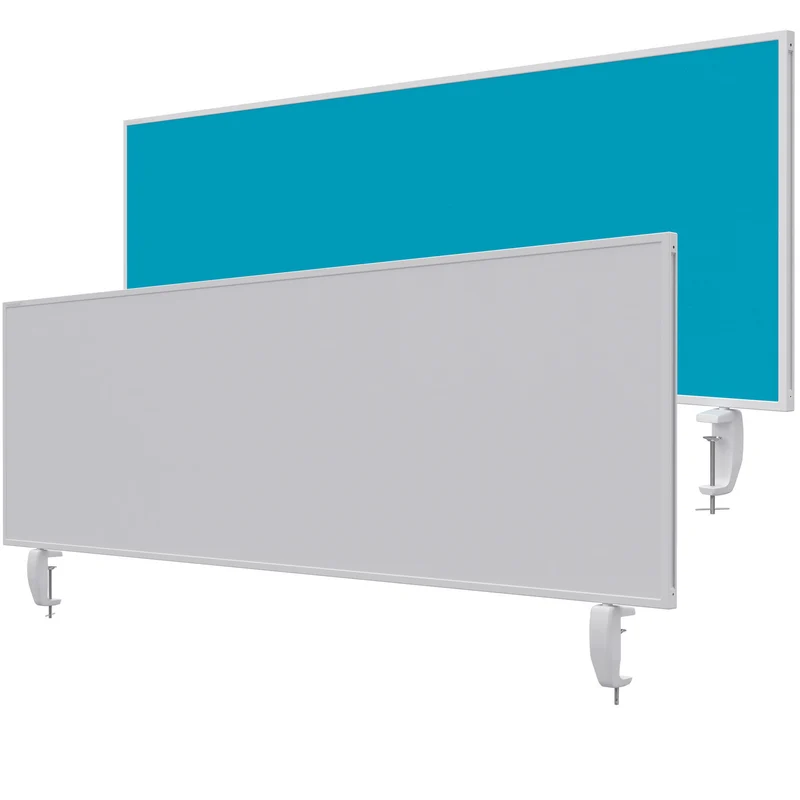 Tischtrennwand VarioPin - Whiteboard / Filz - 160x50 cm