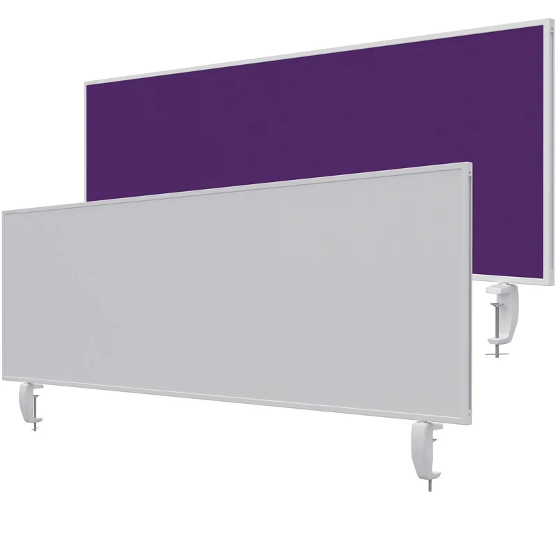 Tischtrennwand VarioPin - Whiteboard / Filz - 160x50 cm