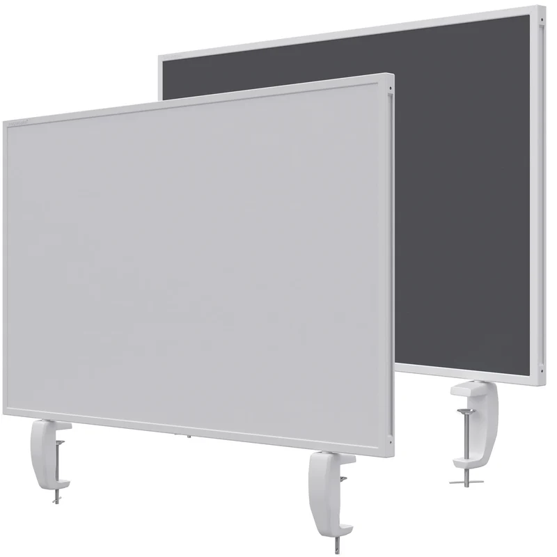 Tischtrennwand VarioPin - Whiteboard / Filz - 80x50 cm