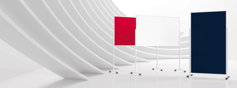 Design-Moderationstafel VarioPin - Weißer Rahmen