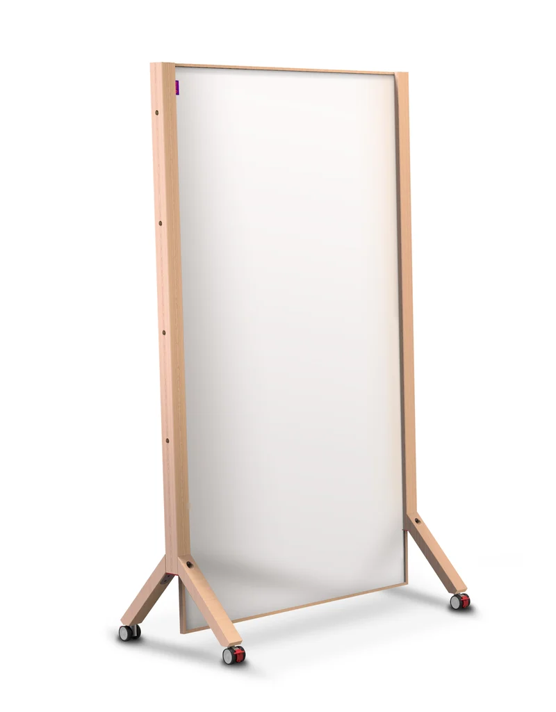 Mobile Moderationswand WOOD - Whiteboard