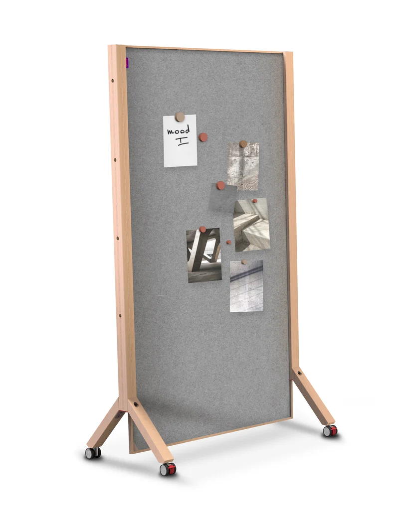 Mobile Moderationswand WOOD - Filz - Design und Nachhaltigkeit
