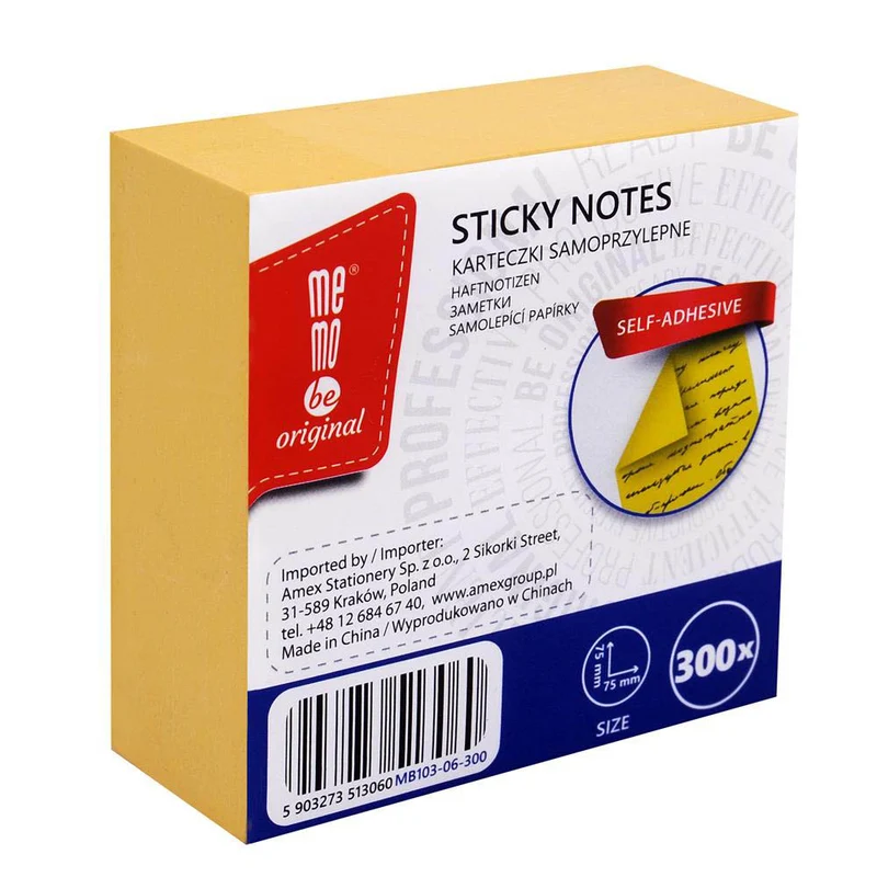 Haftnotizen - Standard Gelb - 75x75 mm