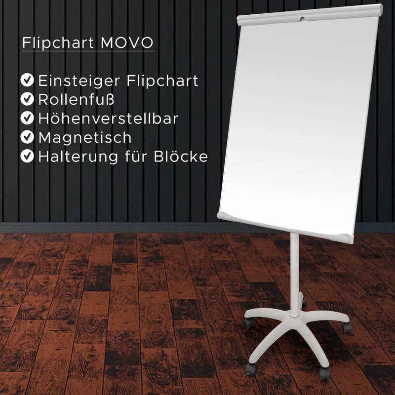 Flipchart MOVO - Mobil - ohne Seitenarme