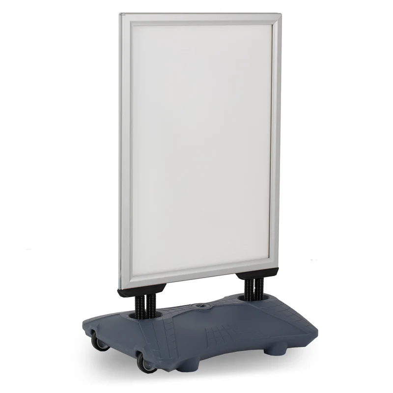 Kundenstopper WindPro - 40 mm Klemmprofil - Silber