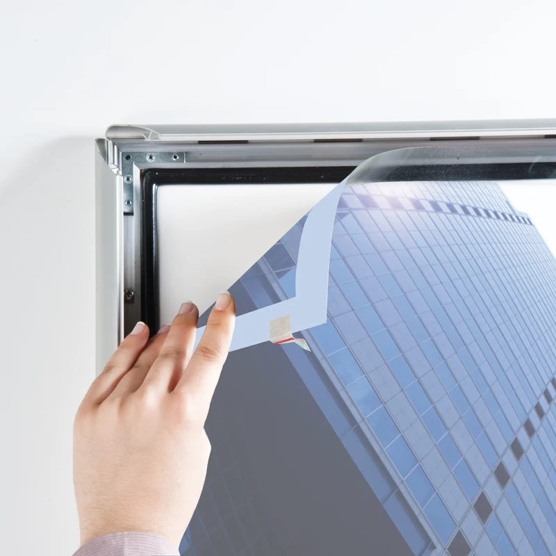 Kundenstopper WindPro - 40 mm Klemmprofil - Silber