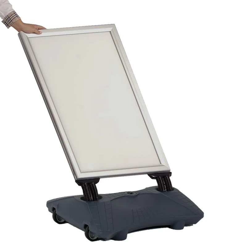Kundenstopper WindPro - 40 mm Klemmprofil - Silber