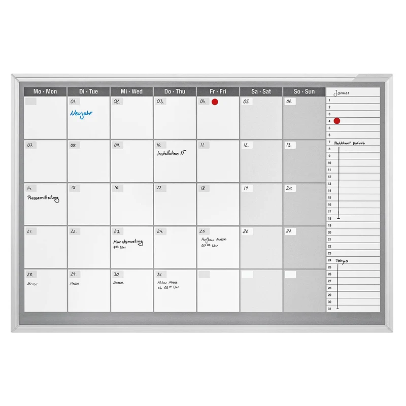 Monatsterminplaner Tafel SQUARE - Planungstafel für Monate