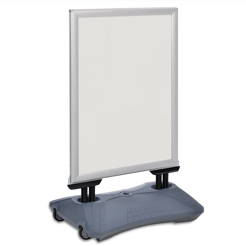 Kundenstopper WindPro PLUS - 44 mm Klemmprofil - Silber