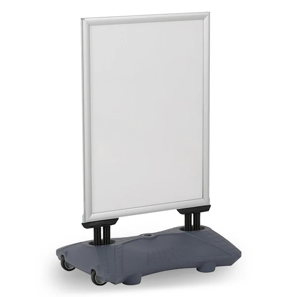 Kundenstopper WindPro LITE - 33 mm Klemmprofil - Silber