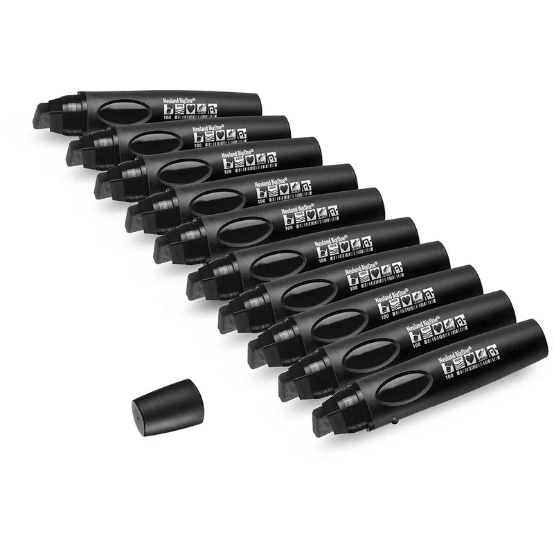 Moderationsmarker Neuland BigOne® mit Keilspitze – 10er Uni-Set