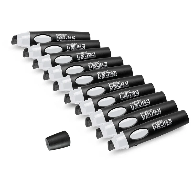 Moderationsmarker Neuland BigOne® mit Keilspitze – 10er Uni-Set