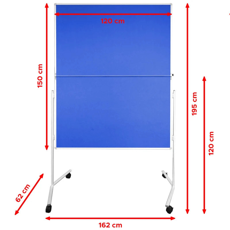 Moderationstafel FOLD - Filz- oder Korkoberfläche - klappbar mit Rollen