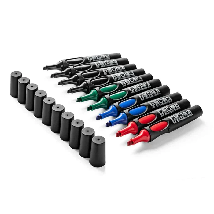 Moderationsmarker Neuland No.One® 10er Farb-Set mit Keilspitze 2-6 mm