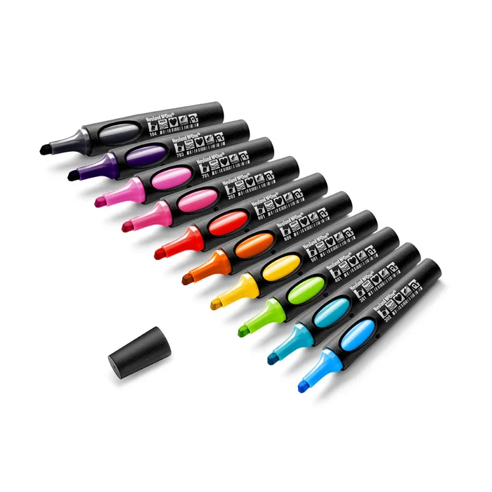 Moderationsmarker Neuland No.One® 10er Farb-Set mit Keilspitze 2-6 mm