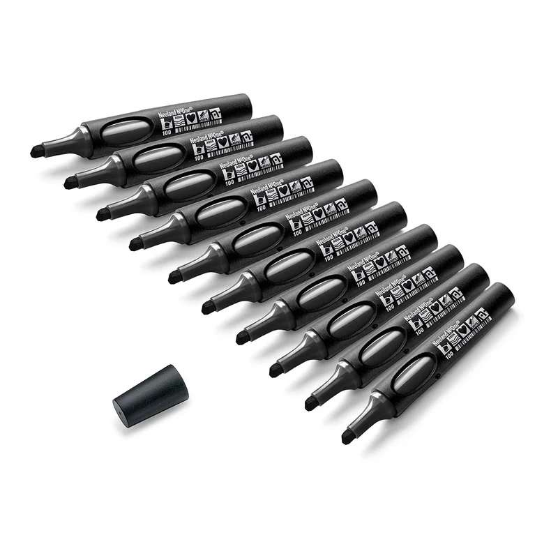 Moderationsmarker Neuland No.One® mit Keilspitze – 10er Uni-Set