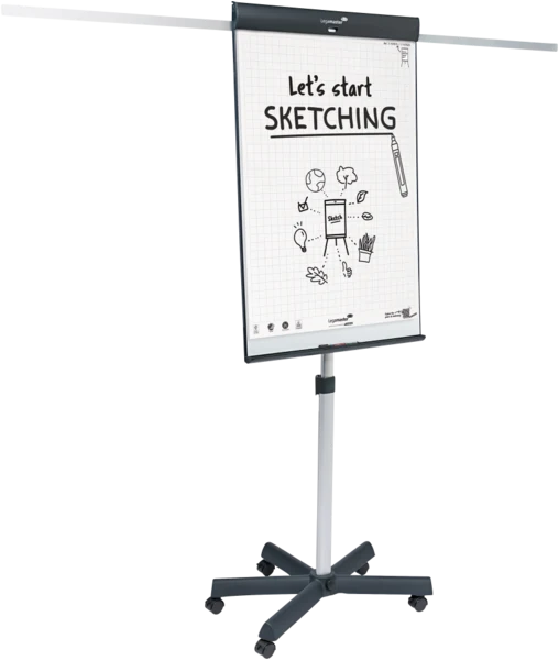 Legamaster SKETCH PRO mobiles Flipchart, Sternfuß