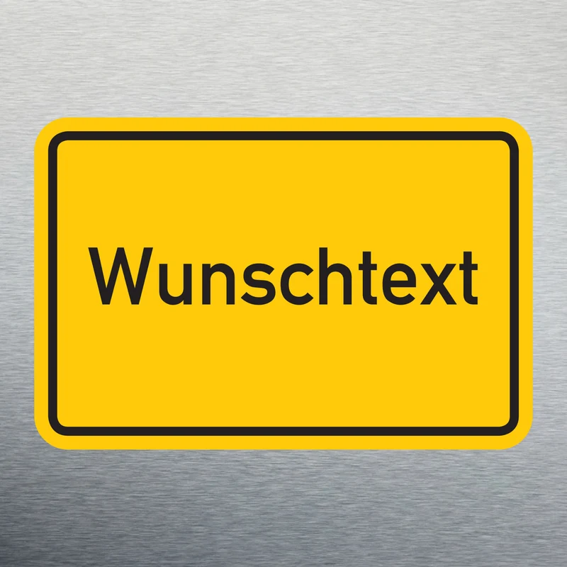 Ortseingangsschild / Ortstafel als Magnet mit Wunschtext, 9x6cm