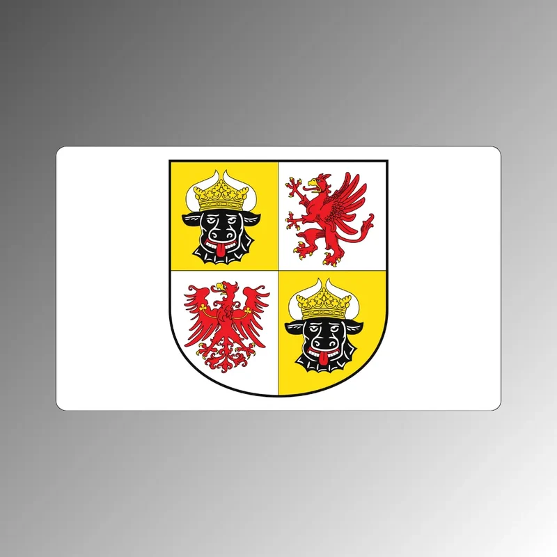 Mecklenburg-Vorpommern Magnet mit Landeswappen – Kühlschrankmagnet