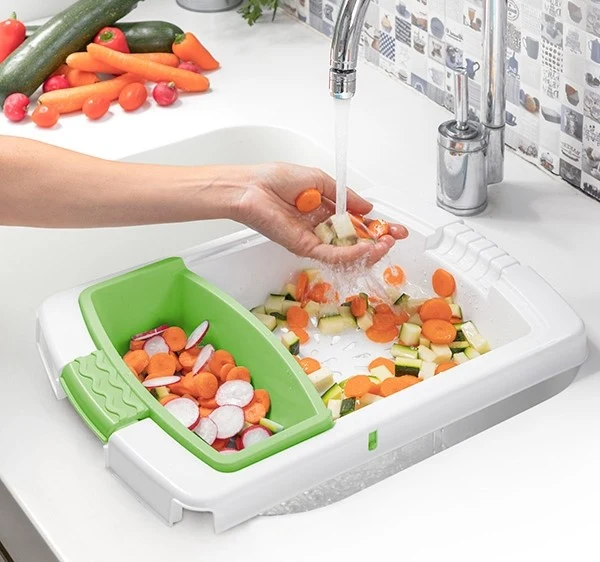 Ausziehbares 3-in-1-Schneidebrett