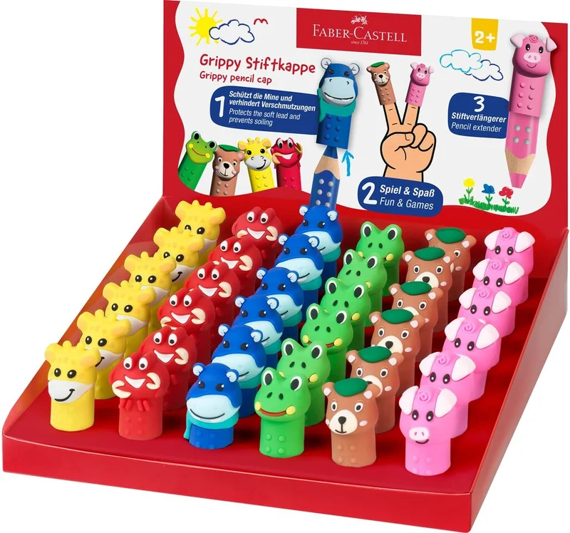 Faber-Castell Grippy Stiftkappe – 1 von 6 Motiven zufällig