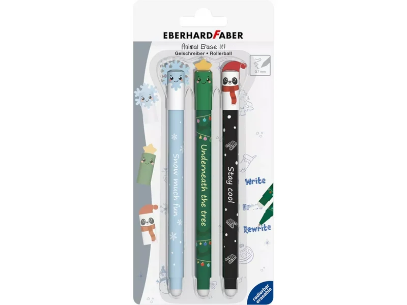 Eberhard Faber Animal Erase it! Winter Edition 3 Gelschreiber