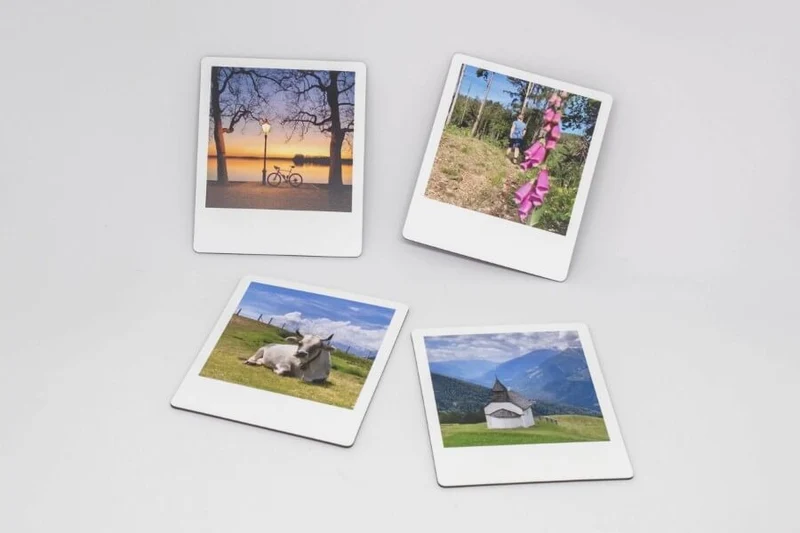 Retromagnet MAGPICS 6er Set Polaroid-Format 75x90mm Magnetfoto Kühlschrankmagnet