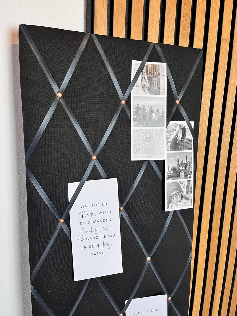 Memoboard schwarz 40x100