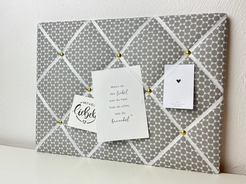 Memoboard Retro grau Wunschgröße