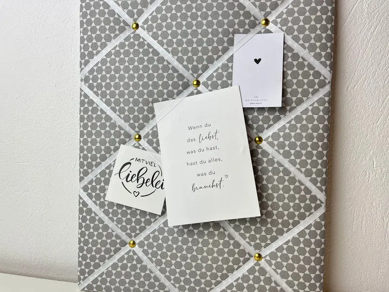 Memoboard Retro grau Wunschgröße