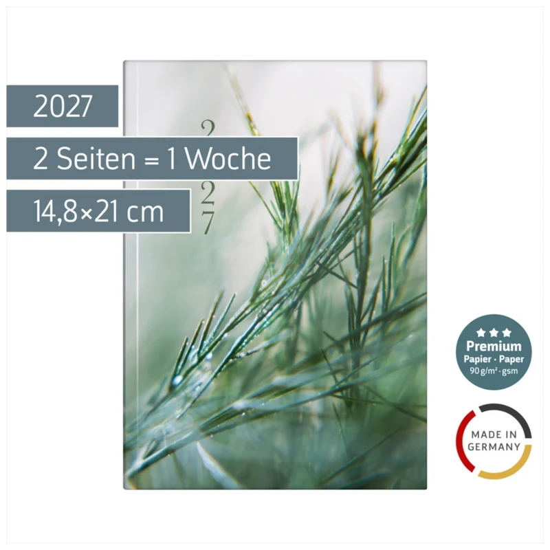BRUNNEN YoungLine Buchkalender A5 Greeny 2027