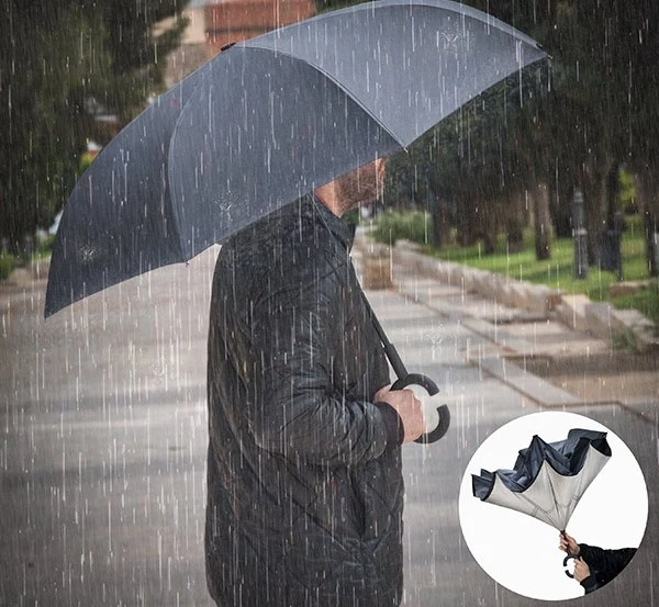 Invers schließender Regenschirm