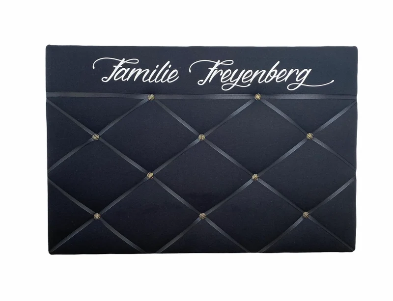 Memoboard Hochzeit Familie personalisiert schwarz