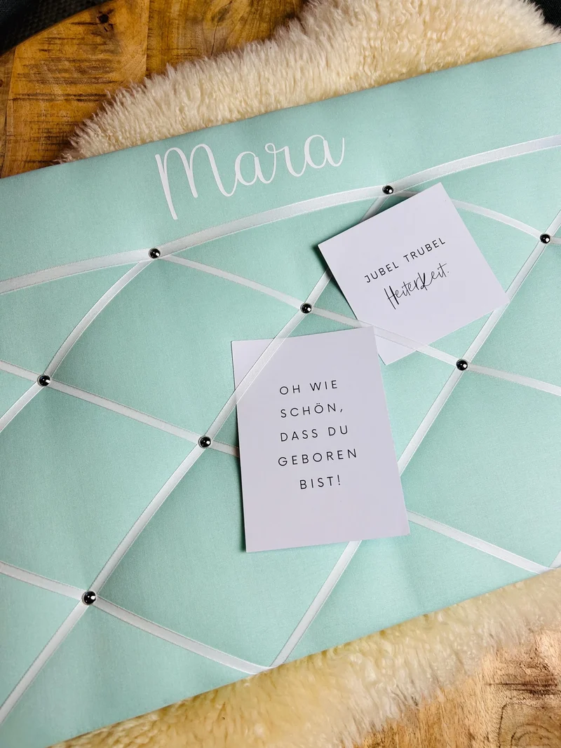 Memoboard personalisiert Wunschgröße mint
