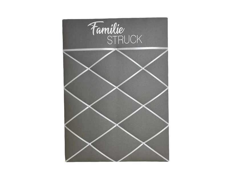 Memoboard Familie grau personalisiert