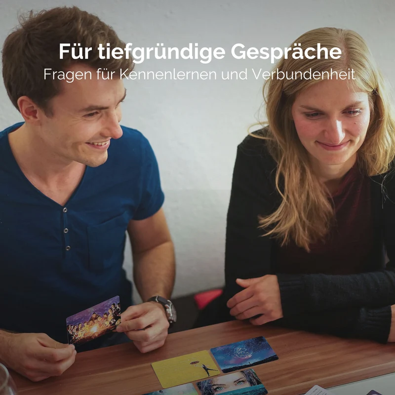metaFox deep questions "Über uns" cards