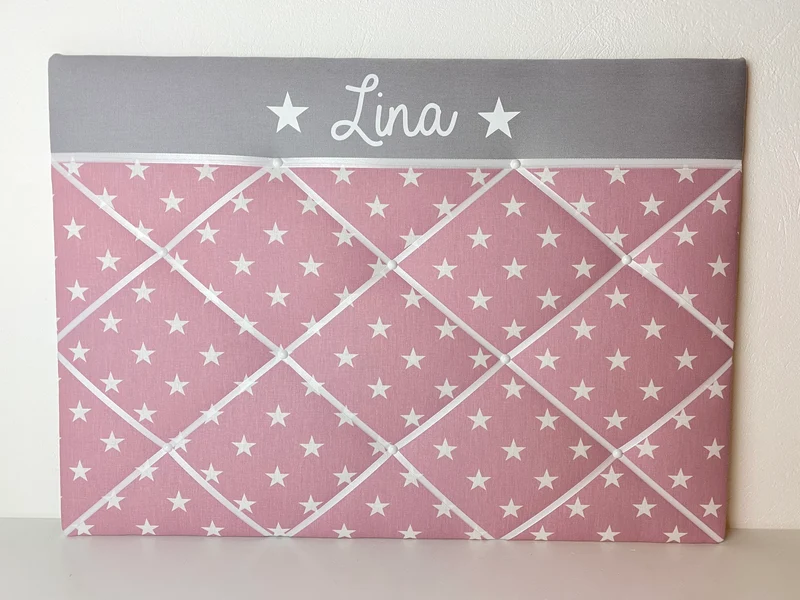 Memoboard personalisiert Wunschgrösse Stern altrosa