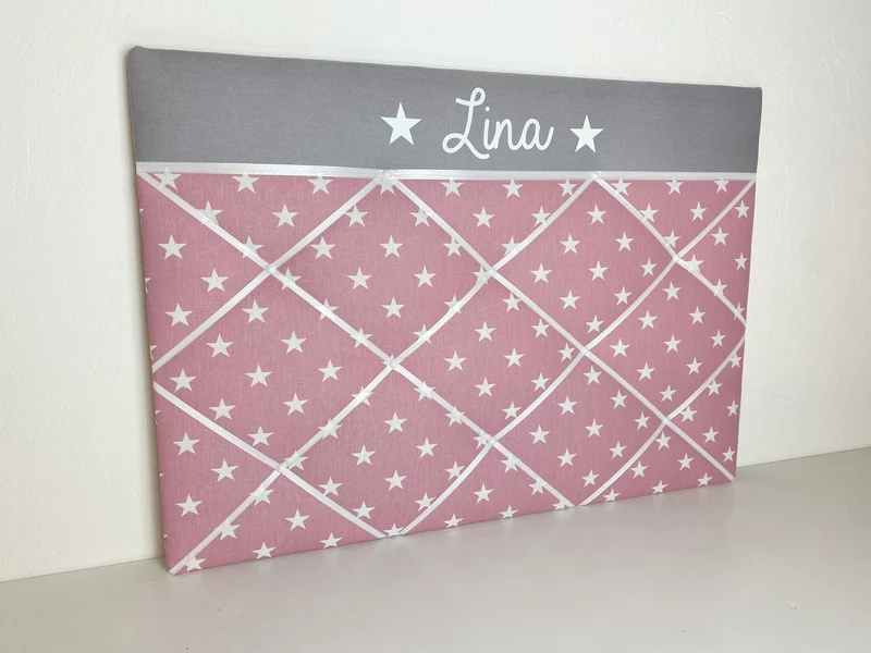 Memoboard personalisiert Wunschgrösse Stern altrosa