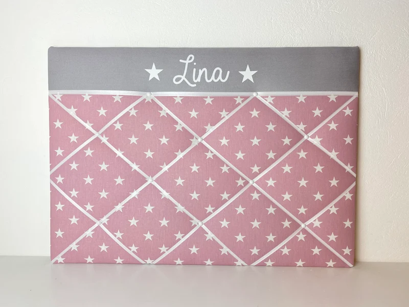Memoboard personalisiert Wunschgrösse Stern altrosa