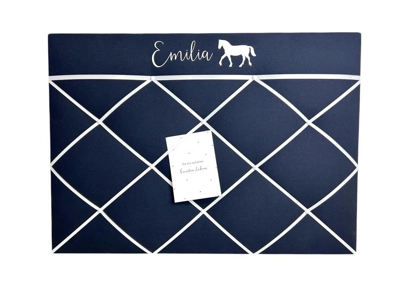 Memoboard Pferdeliebe dunkelblau