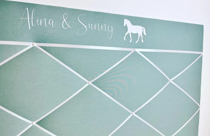 Memoboard Pferdeliebe aqua