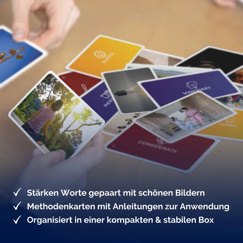 metaFox Stärkenkarten „Deine Stärken“ für ressourcen-orientiertes Gespräch