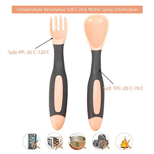 Baby Utensilien Löffel Gabel mit Reiseetui (1 Satz)