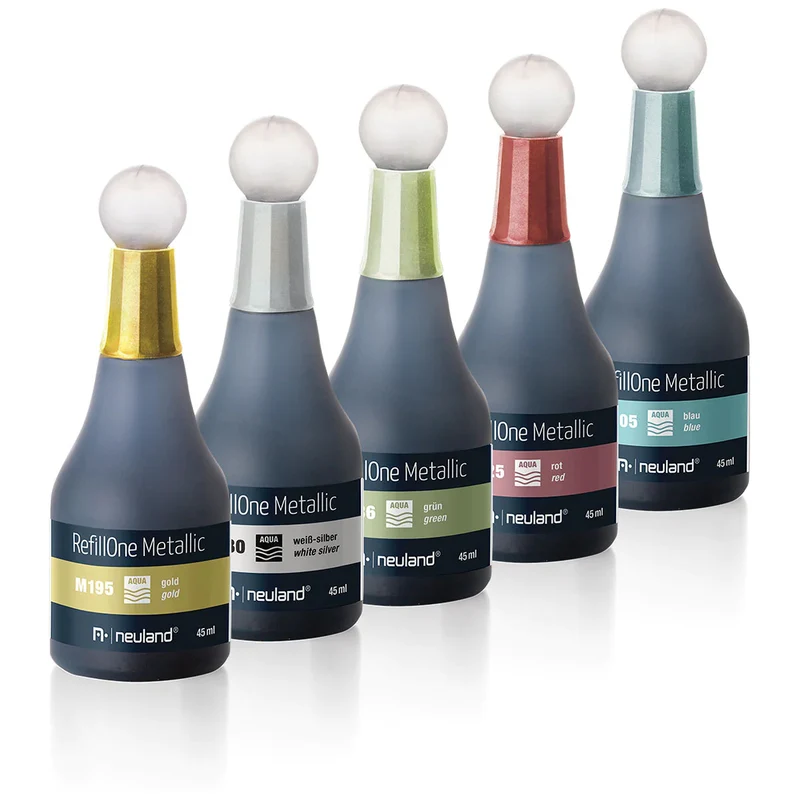 Neuland Nachfülltinte RefillOne Metallic M70 Mix, 5er Set