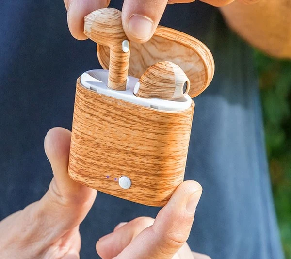 Drahtlose Kopfhörer Smartpod mit Holz