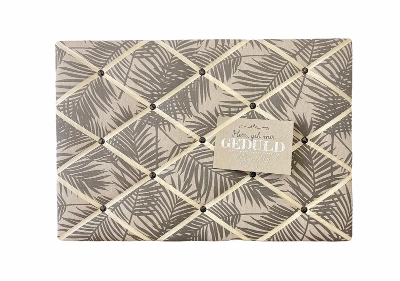 Memoboard Blätter taupe