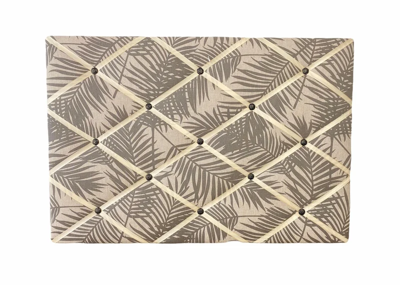 Memoboard Blätter taupe