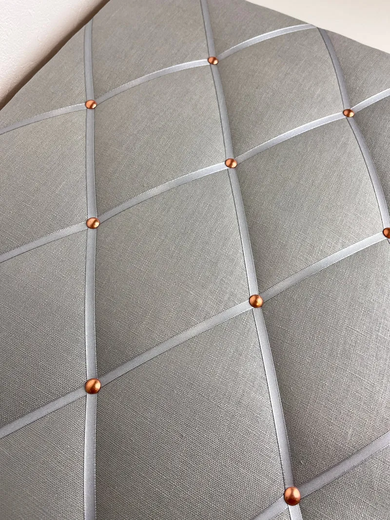Memoboard Leinen grau